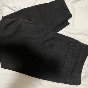 Maurice’s brand plain black jeans. Mid rise